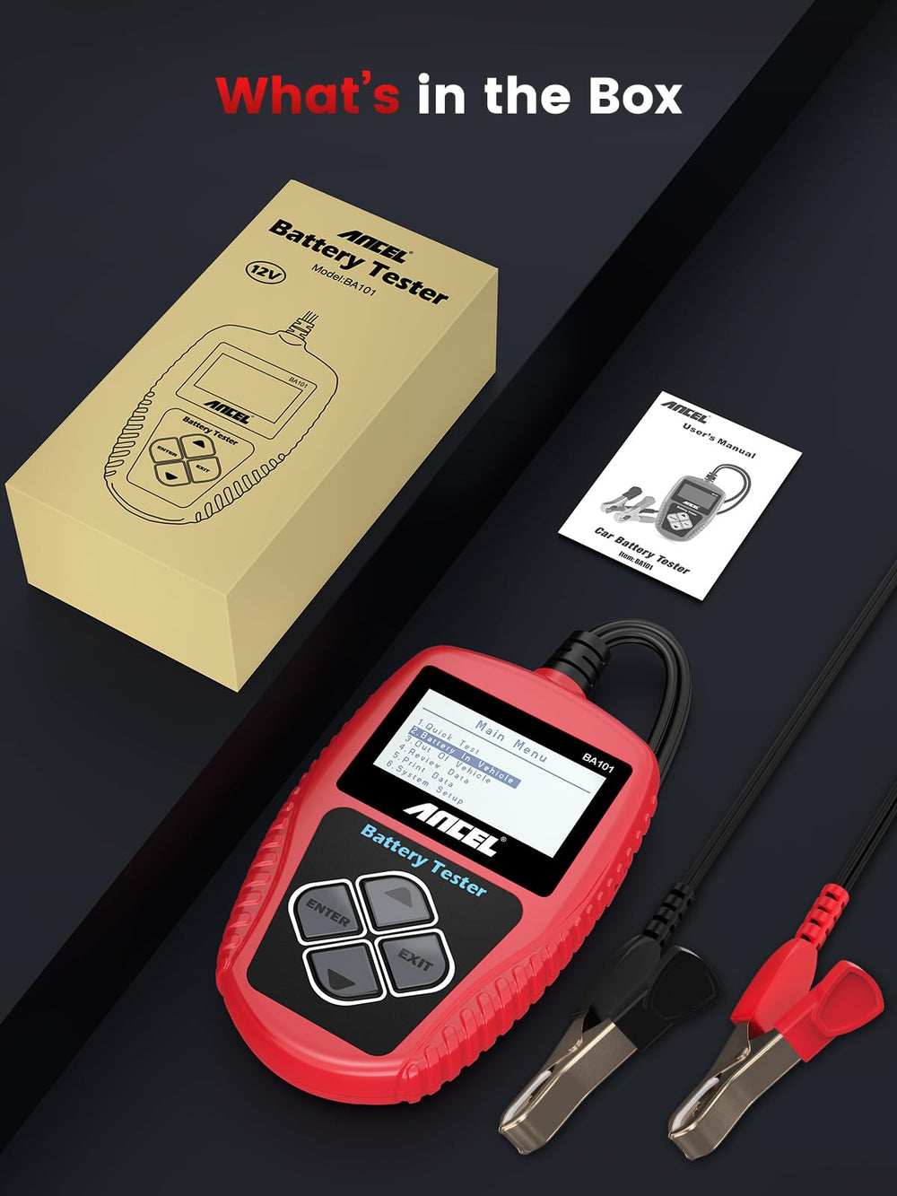 ANCEL BA101 ideal for cars, trucks, boats, RVs, and more