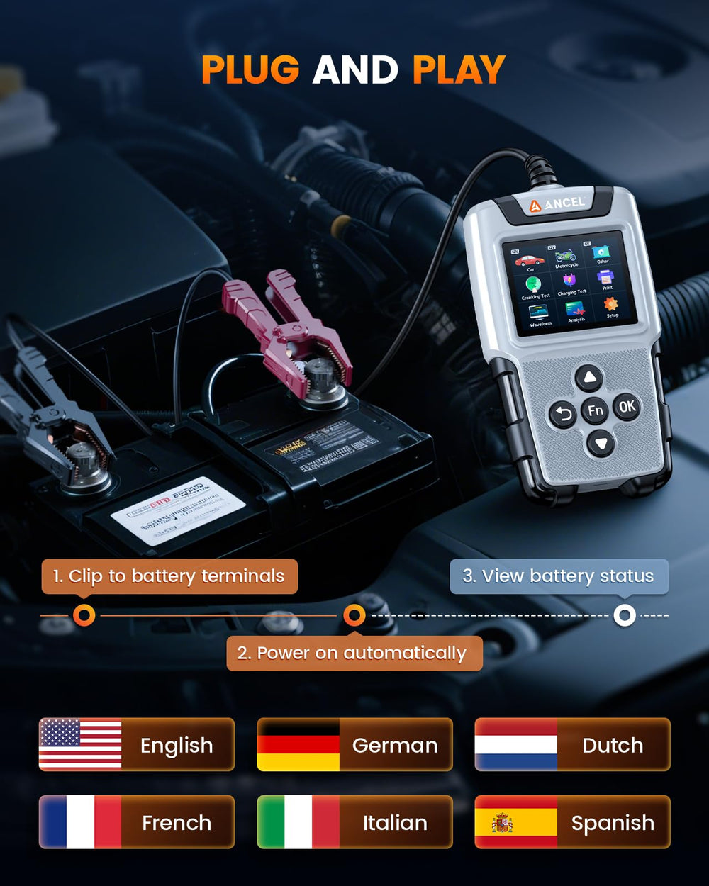 ANCEL BA101 Plus test-records storage for traceable diagnostics.