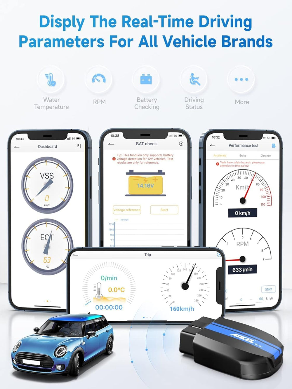 ANCEL BD300 lifetime free updates keep diagnostics current.