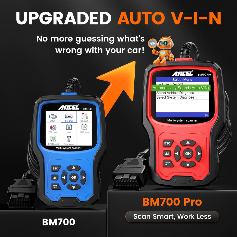 BM700 PRO full diagnostic display with live system data for faster fault identification.