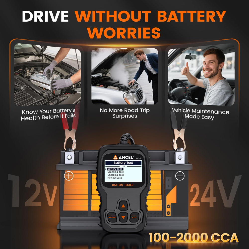 ANCEL BT310 compact design fits in a glove box for handy checks