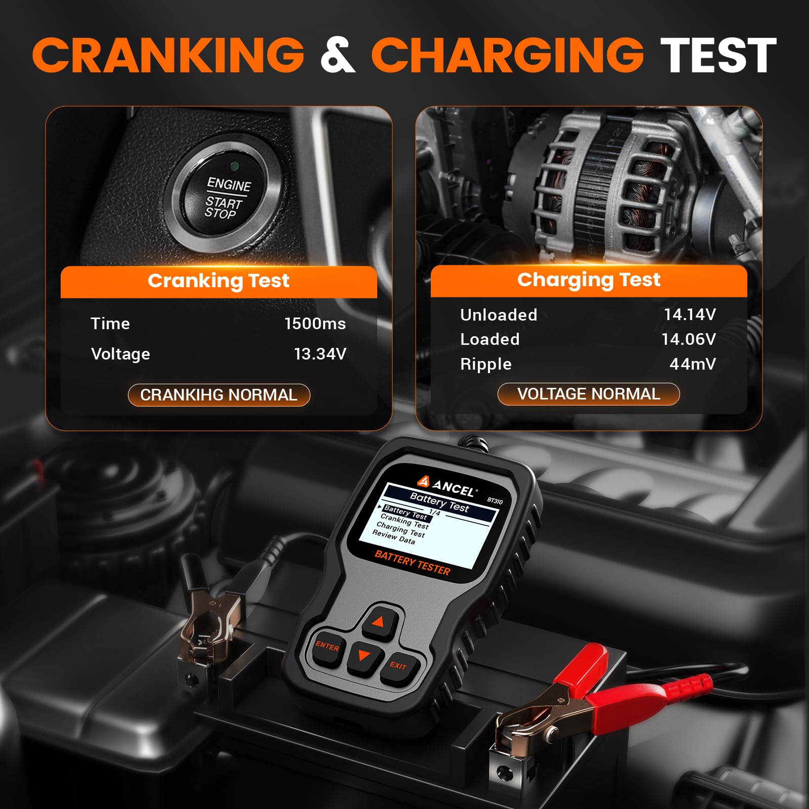 ANCEL BT310 safety protections safeguard the tester and vehicle during tests