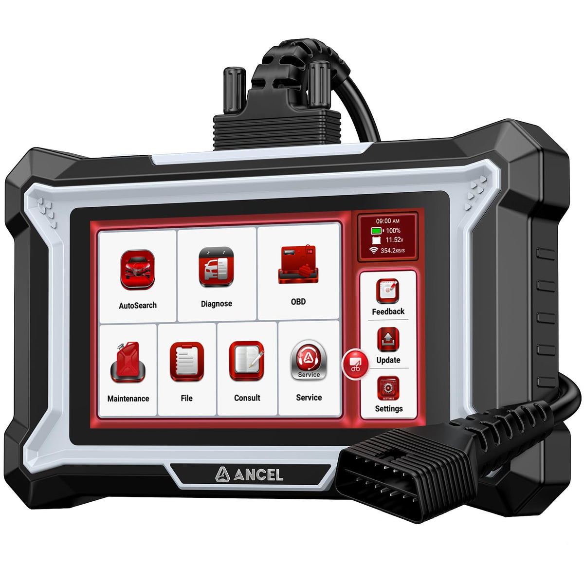 ANCEL DS100 screen reading engine codes for quick diagnostics