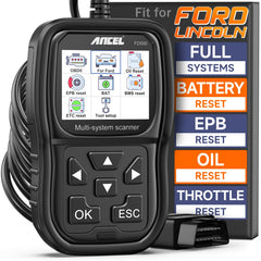 ANCEL FD500 screen display provides clear Ford system codes for quick diagnostics.
