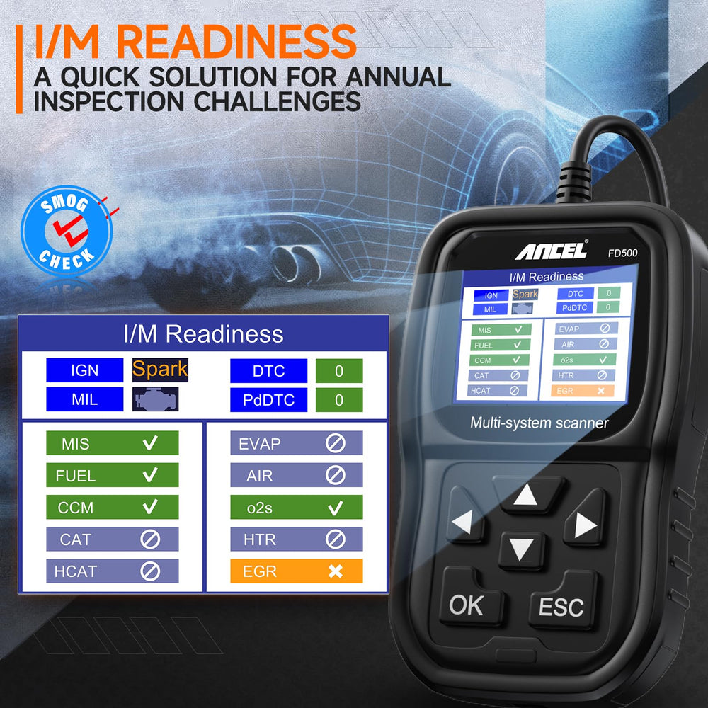 ANCEL FD500 live data streams show real-time sensor values for precise troubleshooting.