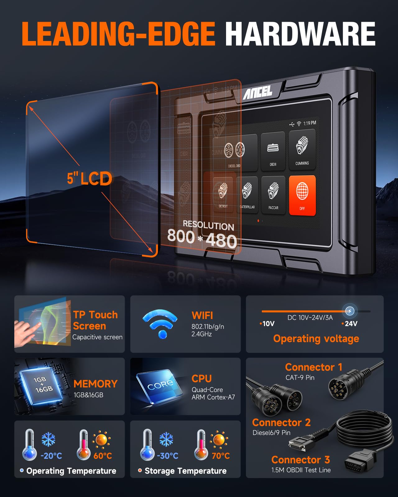 Paccar diagnostics aid on ANCEL HD3400 Pro for PX/MX engines