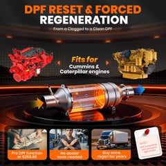 ANCEL HD430 performs DPF regen for Cummins and Caterpillar engines