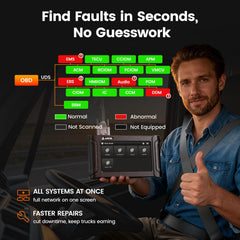 ANCEL HD7000 Elite service light reset enables quick in-cab resets.