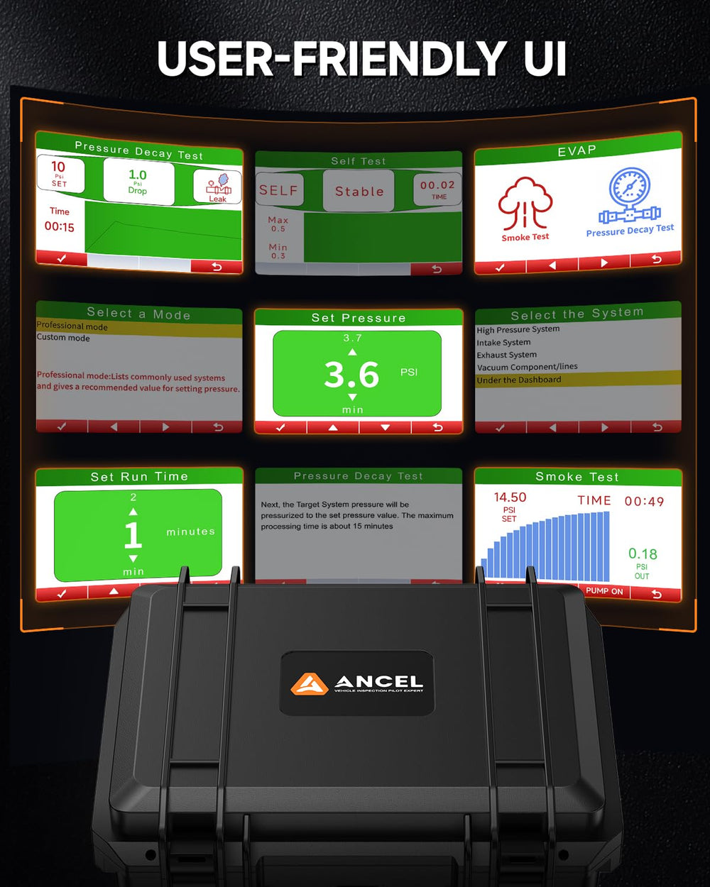 ANCEL L8000 connectors and adapters ensure tight seals across systems