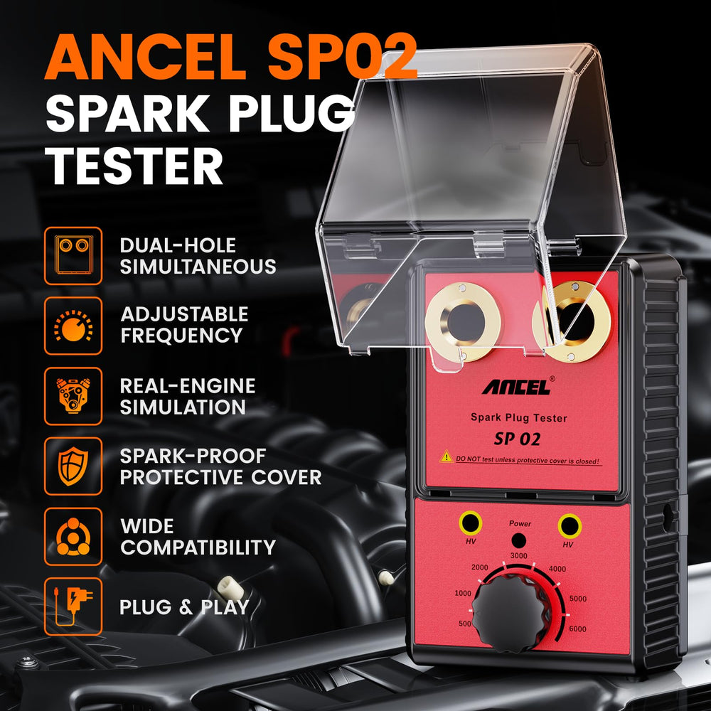 ANCEL SP02 knob-adjustment demonstrates RPM control