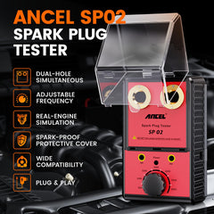 ANCEL SP02 knob-adjustment demonstrates RPM control