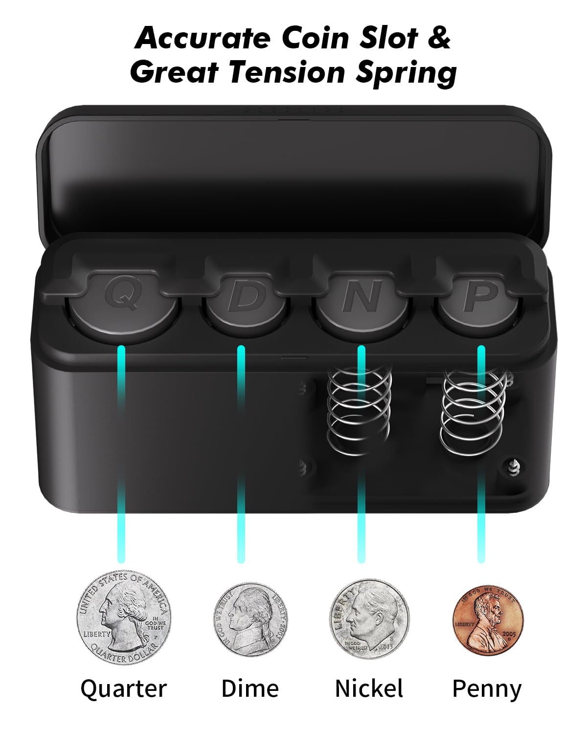 ANCHOM coin holder fits most cars for neat, jam-free spare change.