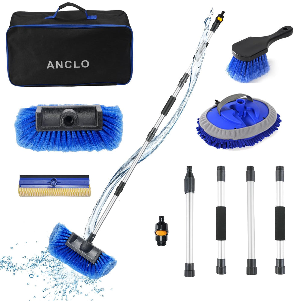 ANCLO 64'' car wash brush with extendable handle reaching high areas