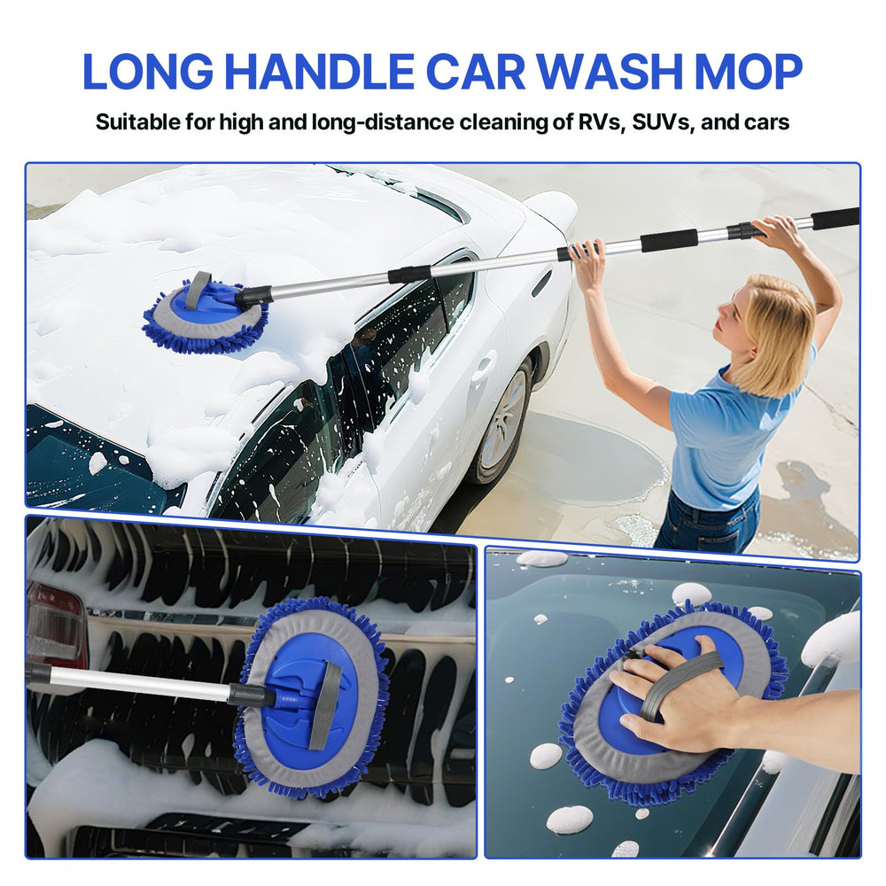ANCLO chenille microfiber brush head for scratch-free cleaning