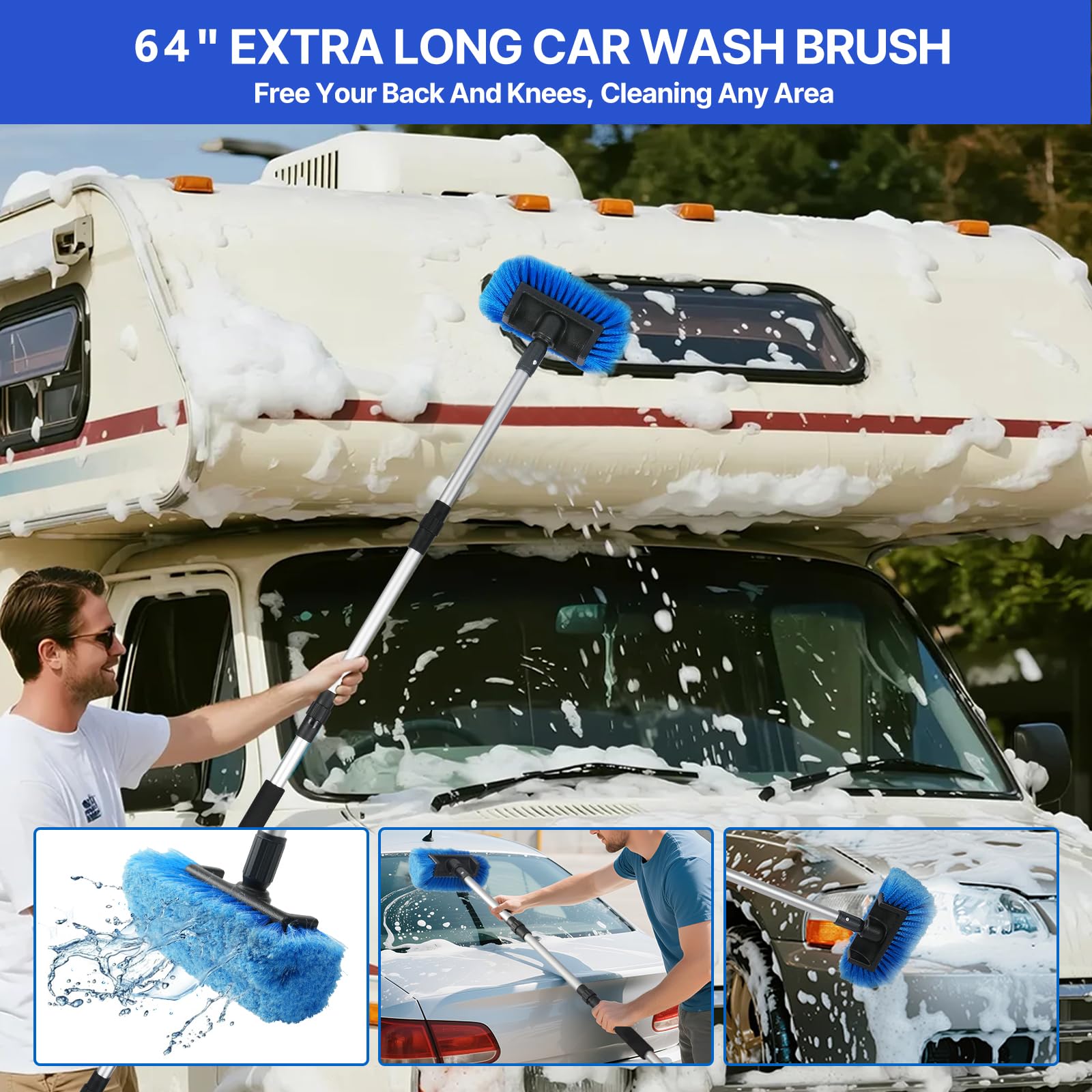 ANCLO aluminum rods set provides sturdy extension for cleaning