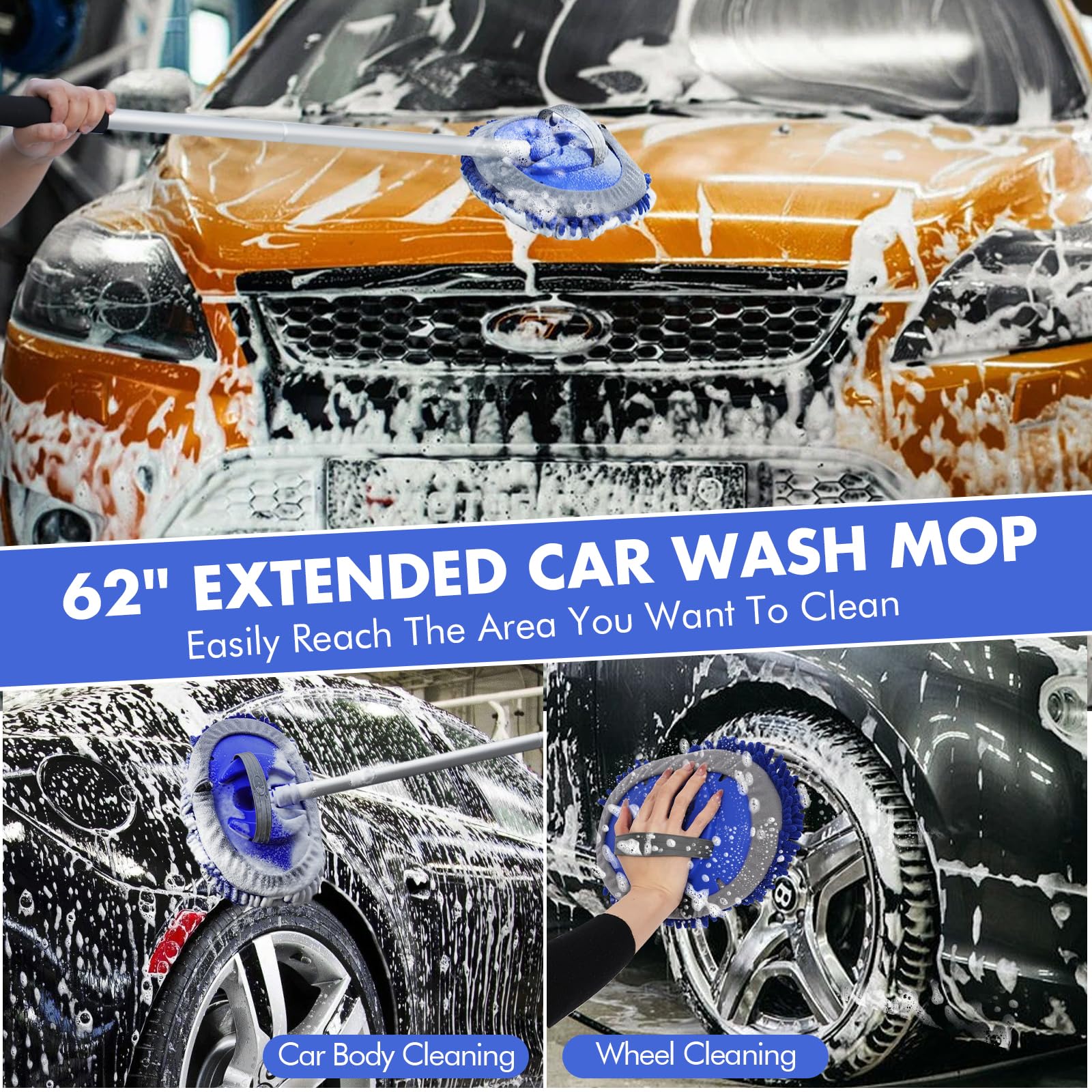 ANCLO wheel brush clean tires and rims in crevices