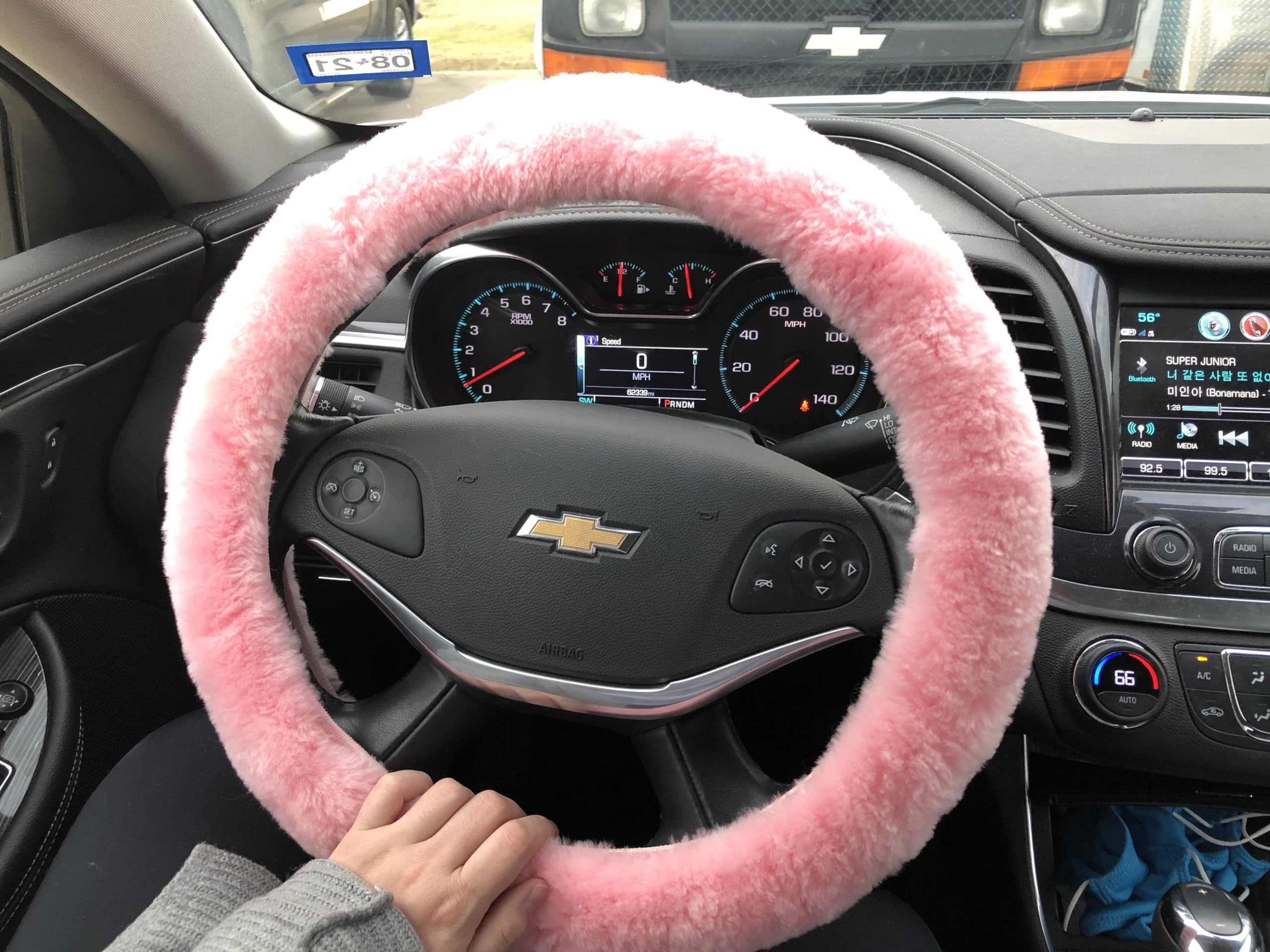 Andalus Brands premium merino fur steering wheel cover delivers durable comfort
