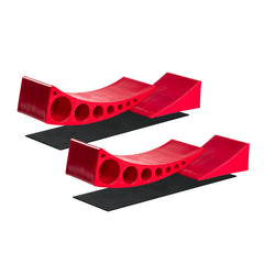 Andersen Hitches 3604 camper leveler blocks with rubber mats provide precise leveling.