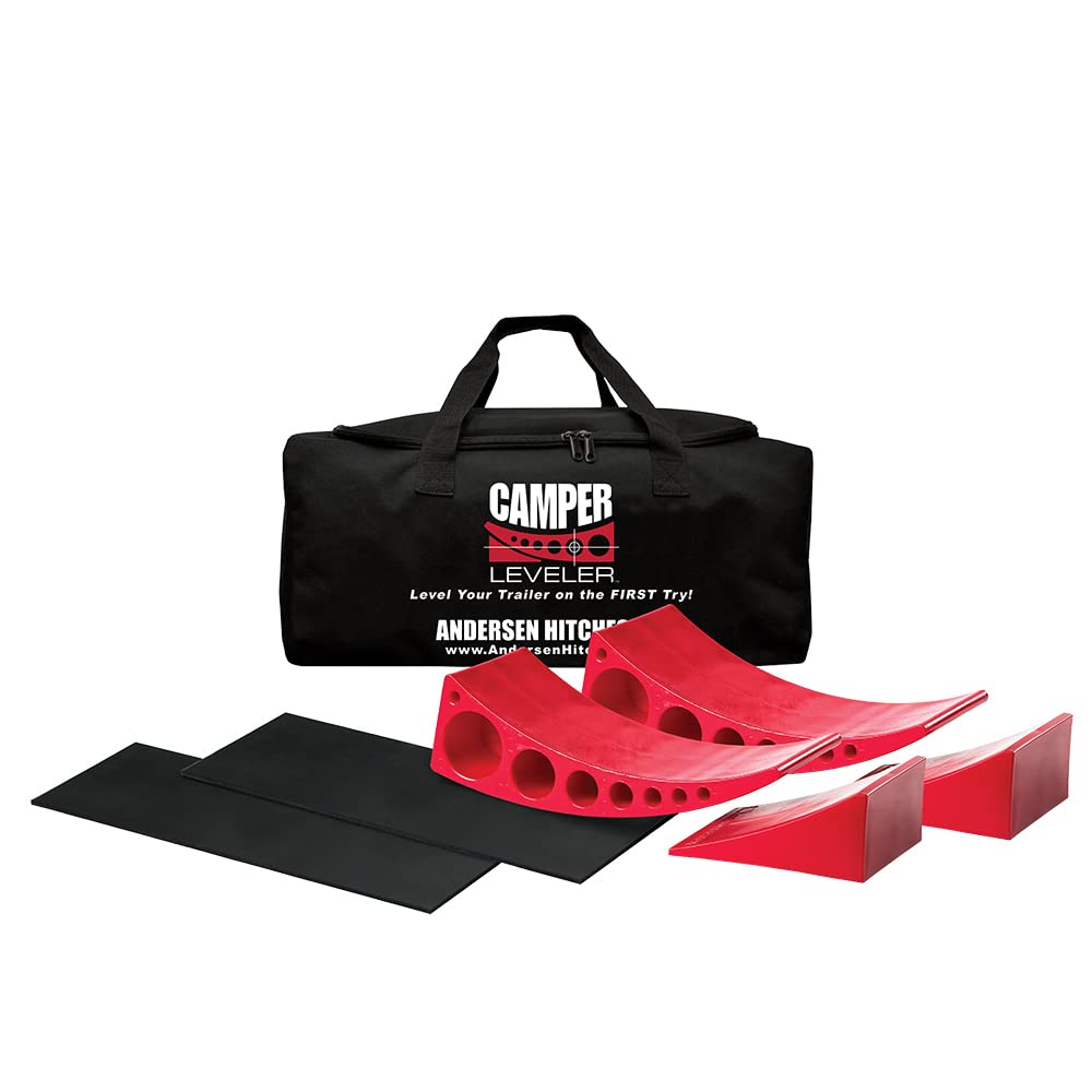 Andersen Hitches 3604 front view leveler blocks for precise campsite leveling