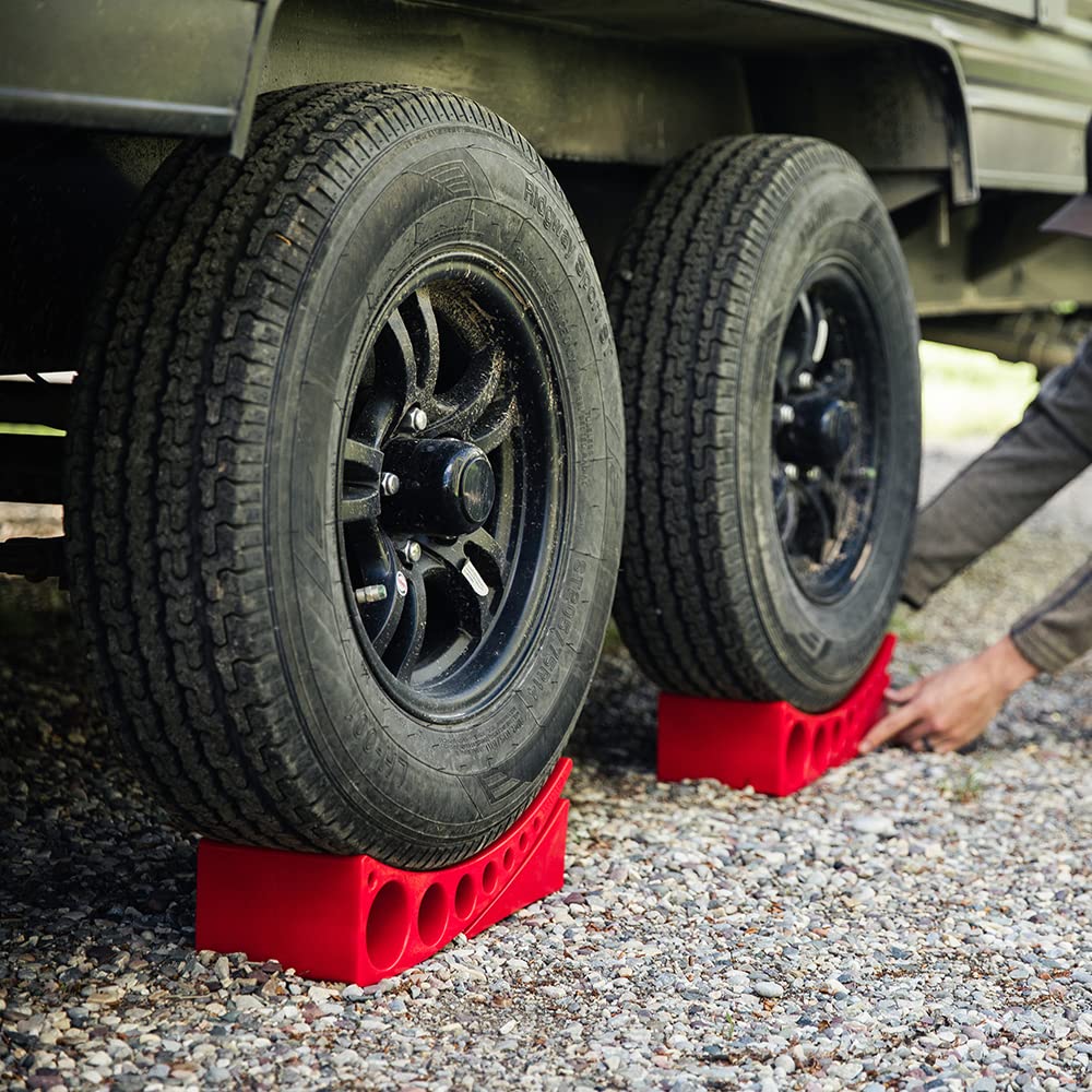 Andersen Hitches 3604 at campsite demonstrates easy trailer leveling