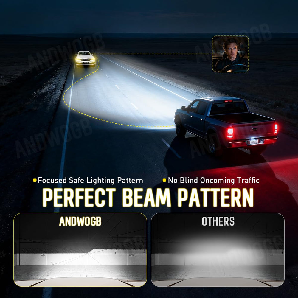 ANDWOGB Chevrolet S10 IP68-dustproof bulbs withstand dust and moisture for durability