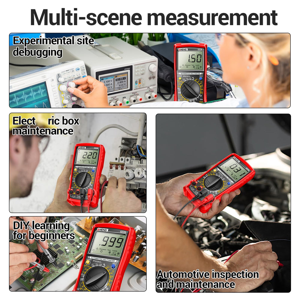 ANENG SZ26 large LCD display for easy readings in workshops