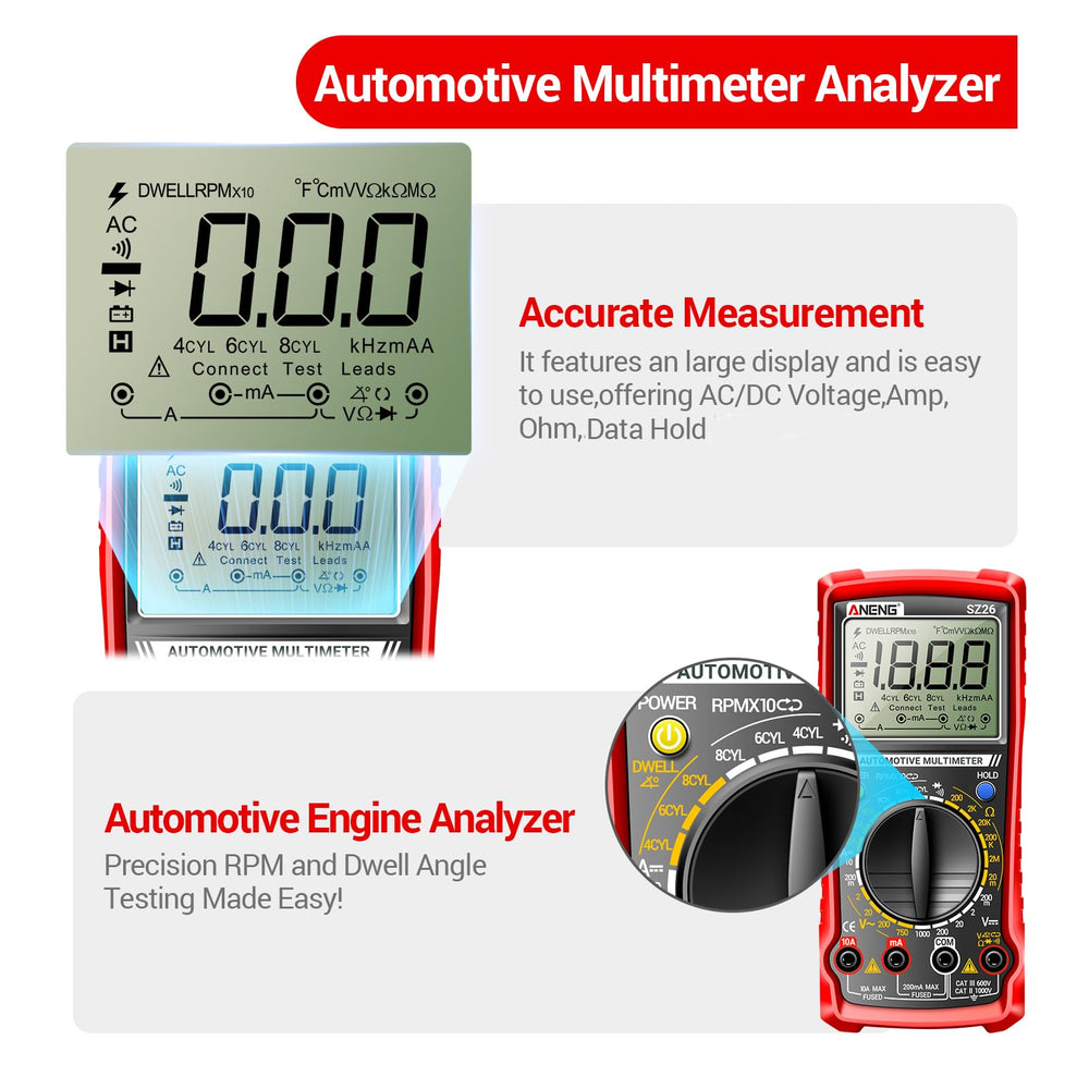 ANENG SZ26 resistance testing for circuit integrity checks