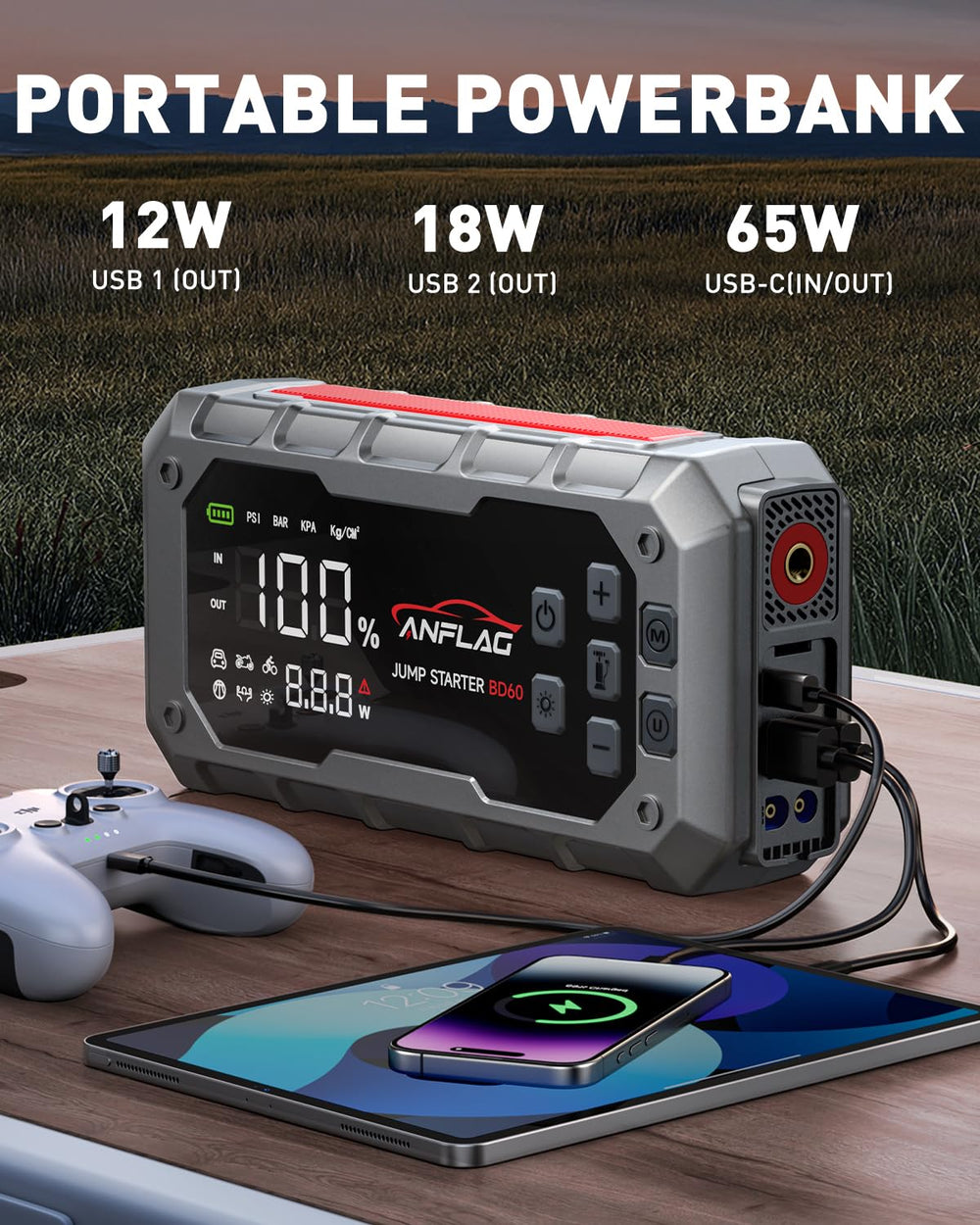ANFLAG LED light modes ready for night visibility and emergencies.