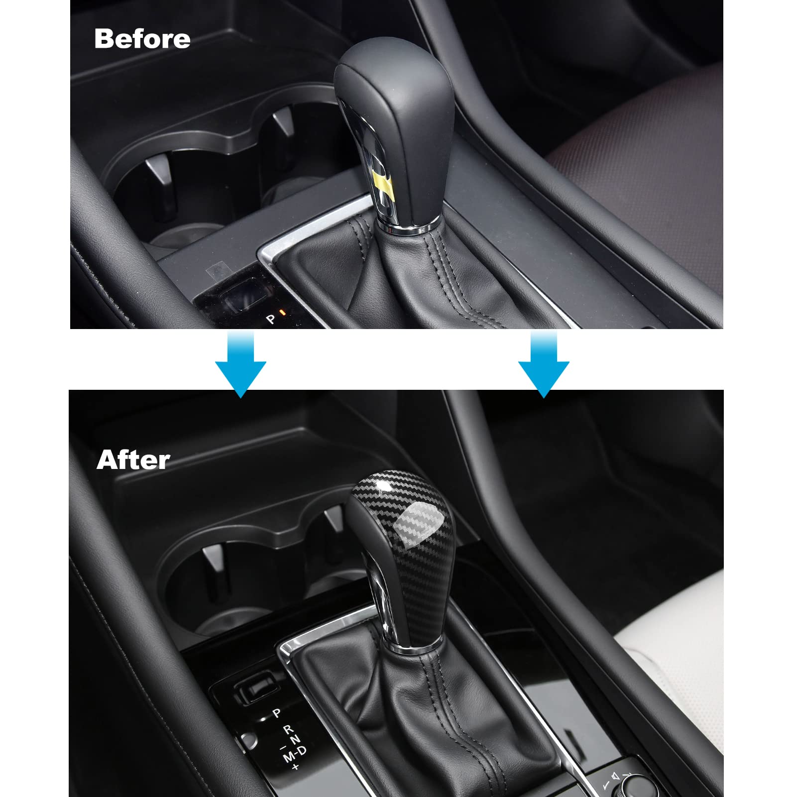 ANFOKAS ABS gear shift cover with glossy finish improves grip and cleanability.