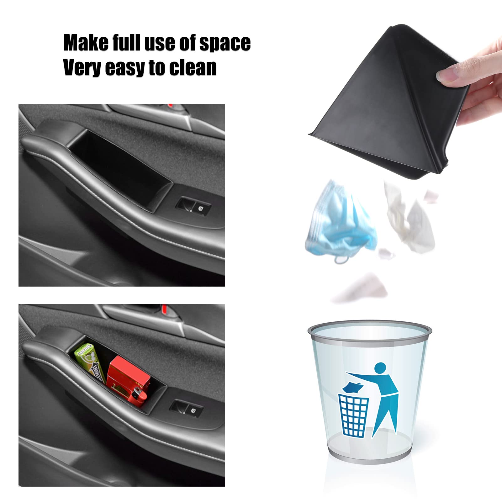ANFOKAS durable ABS material provides sturdy support for daily car storage.