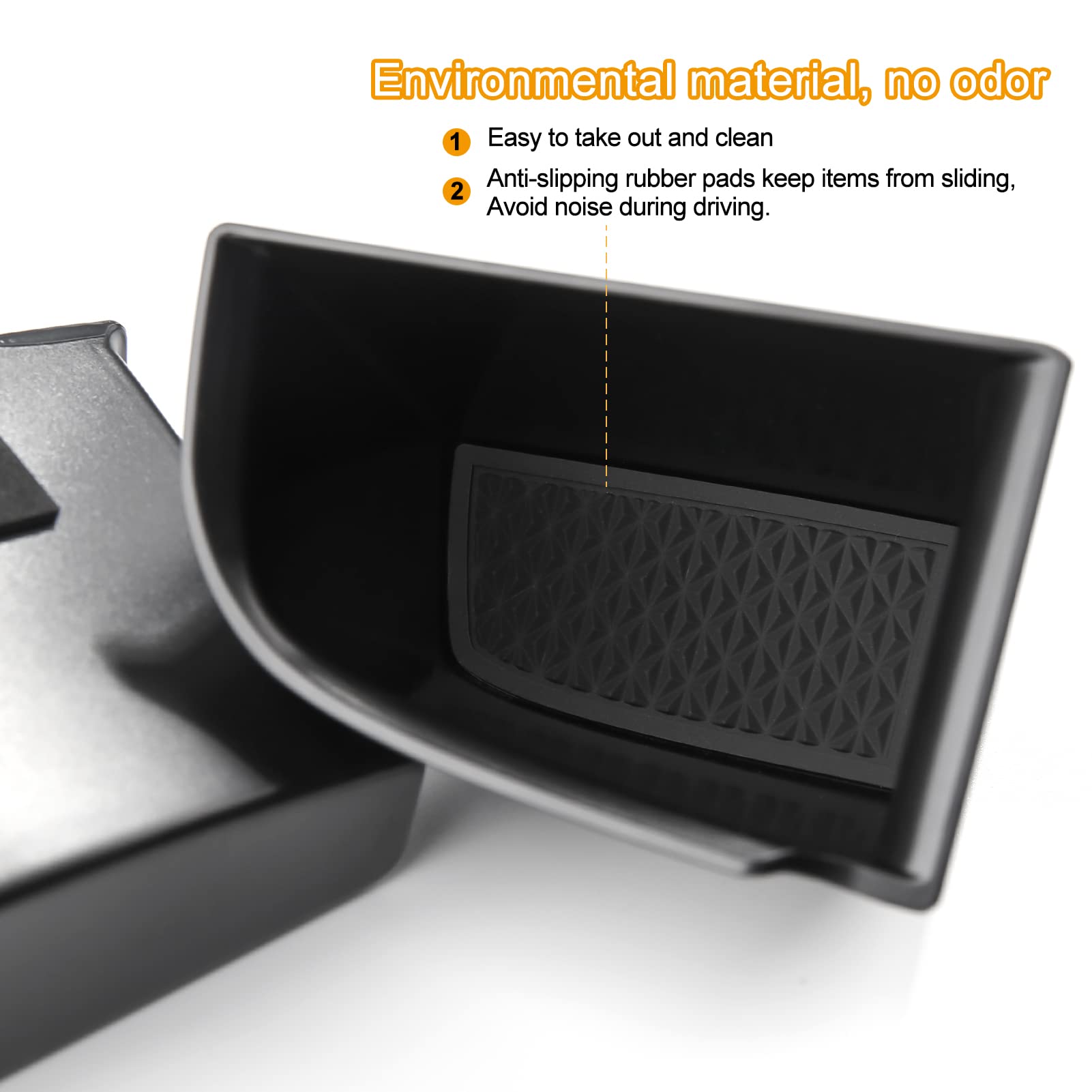 ANFOKAS anti-skid rubber pads prevent items from sliding while driving.