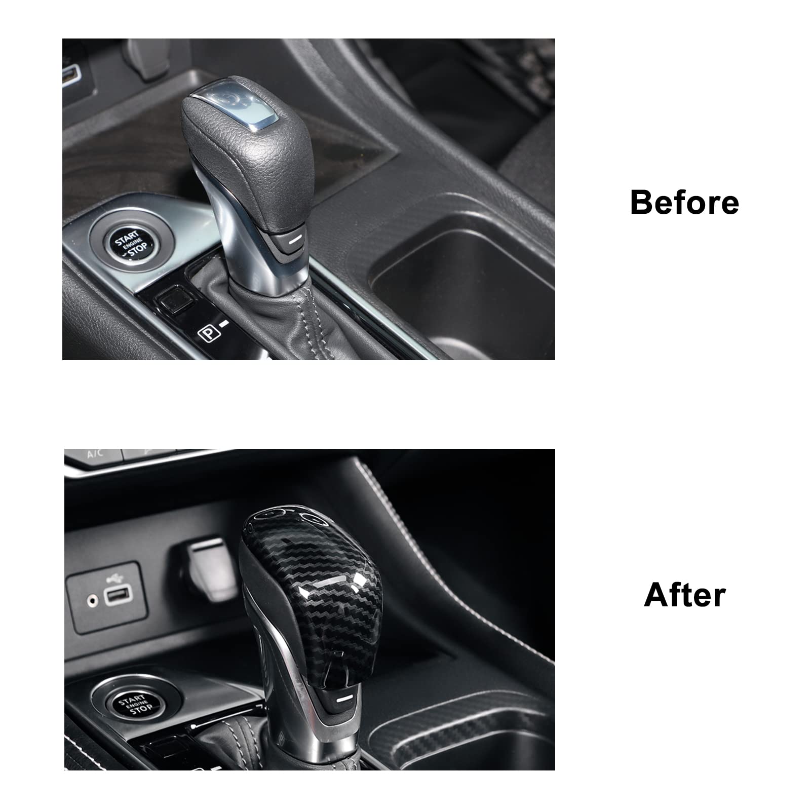 ANFOKAS center console panel trim in carbon fiber style elevates cabin aesthetics.