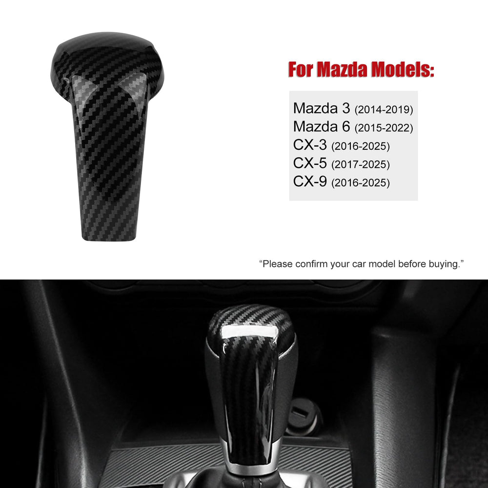 ANFOKAS gear shift knob cover carbon fiber look enhances interior accents