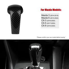 ANFOKAS gear shift knob cover carbon fiber look enhances interior accents