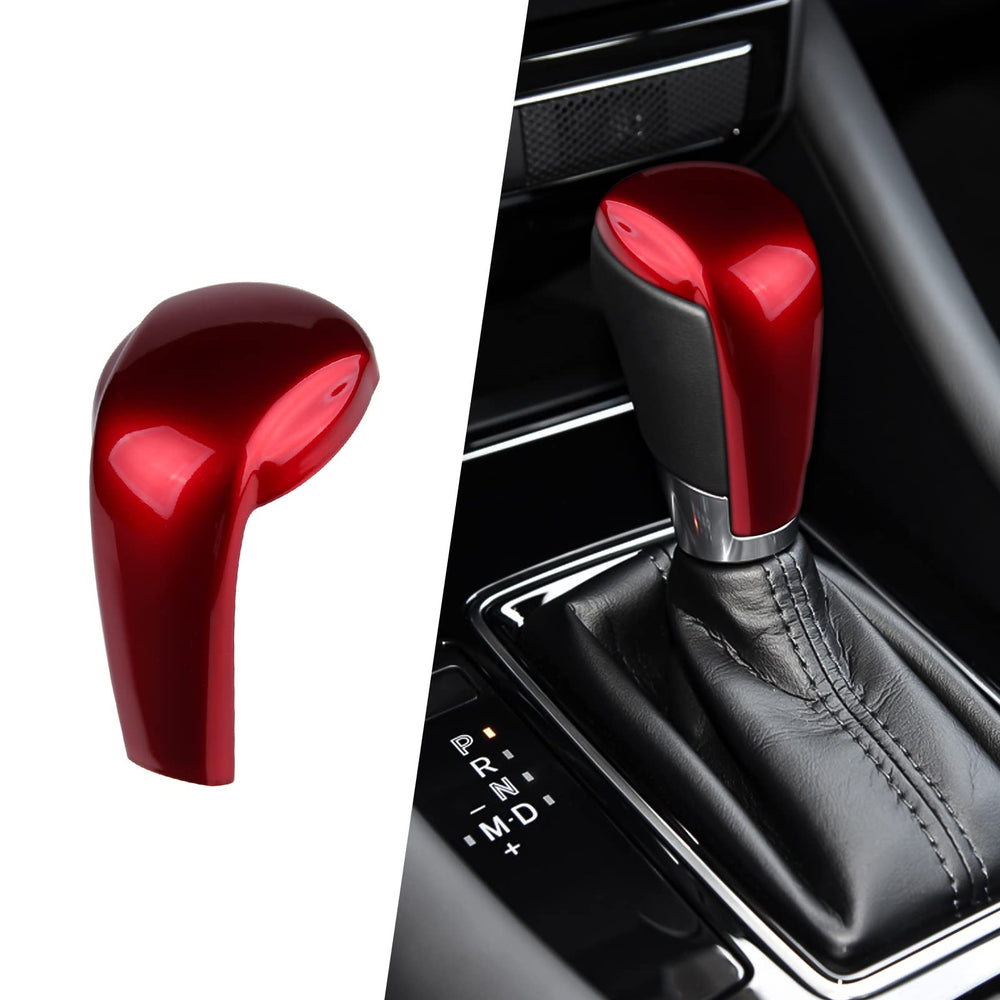 ANFOKAS gear shift knob cover red adds sporty style and protection.