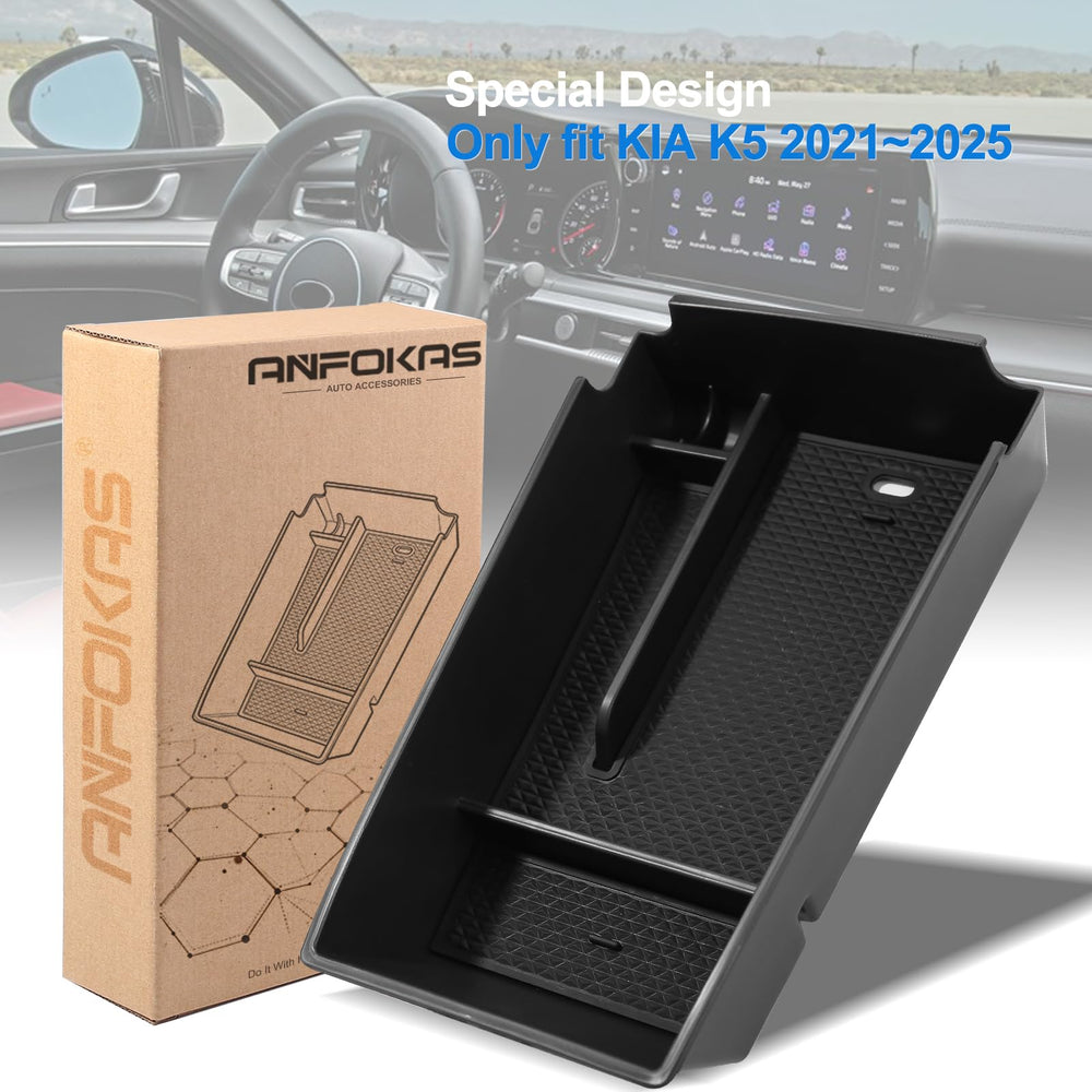 ANFOKAS DL3 armrest storage keeps essentials within easy reach