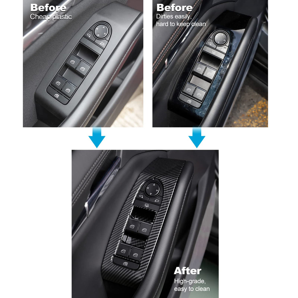 ANFOKAS window control panel trim upgrades cabin aesthetics for Mazda3 CX-30.