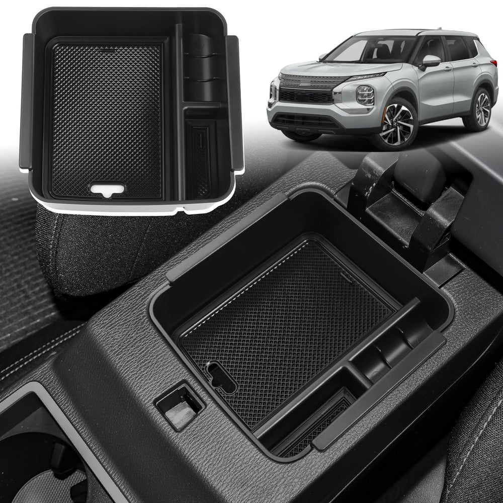 ANFOKAS Outlander center console organizer improves tidy storage and quick access.
