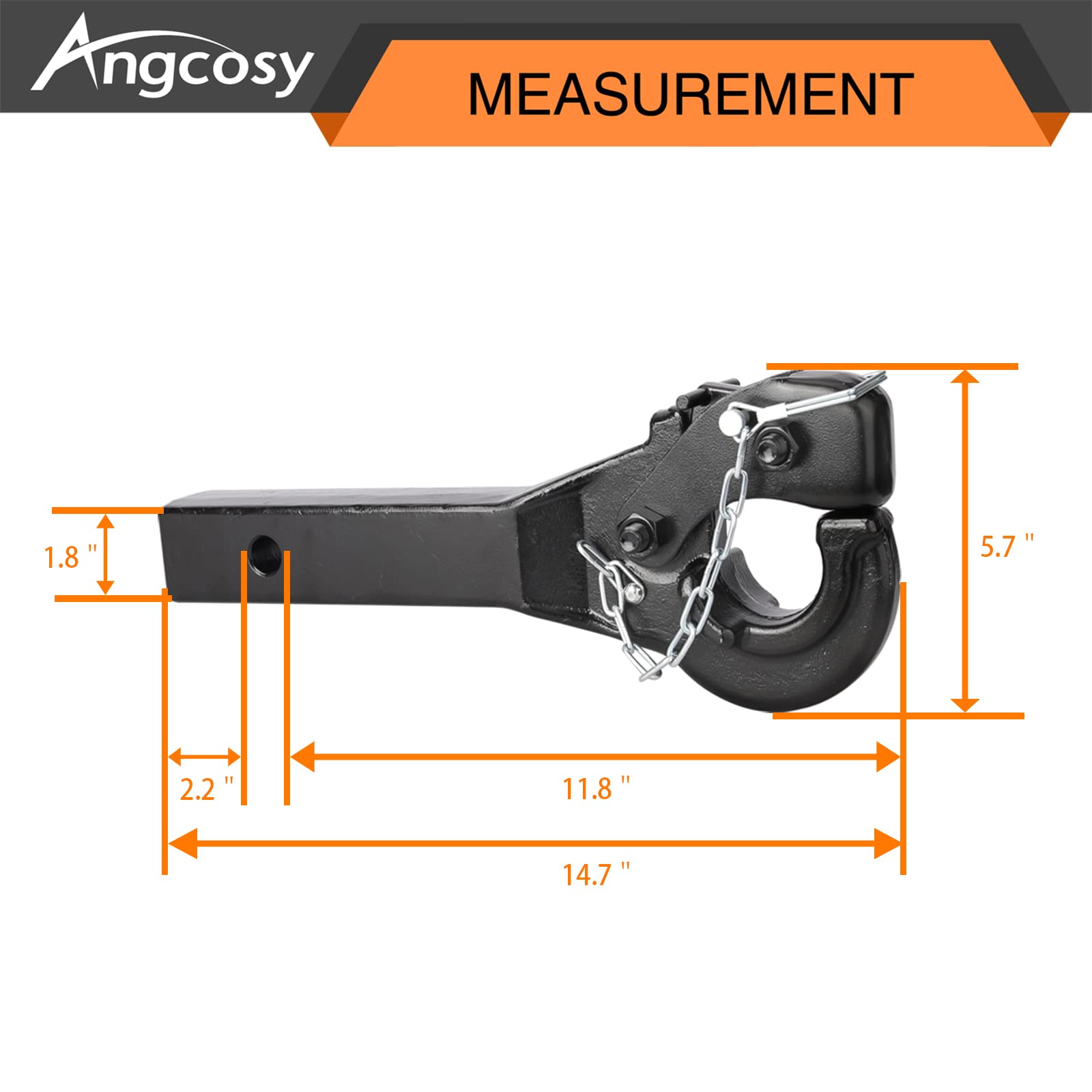 ANGCOSY 15-inch overall length supports compact yet strong mounting.