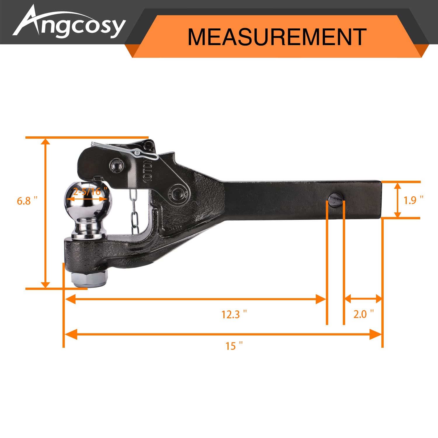 ANGCOSY 20000lbs capacity ball for strong trailers and secure couplings