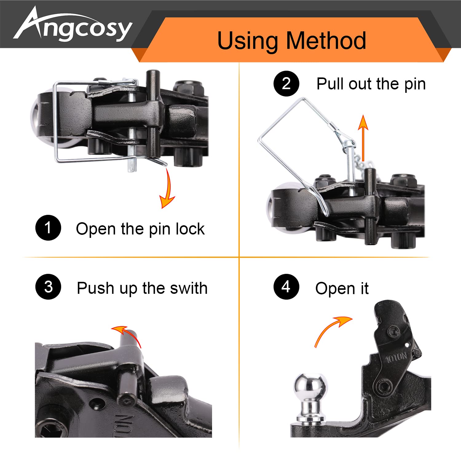 ANGCOSY lockable latch pin for secure storage and peace of mind