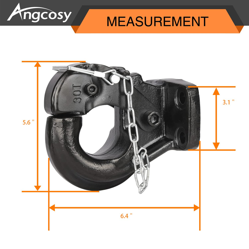 ANGCOSY pintle hook mounting kit with bolts and washers for easy install.