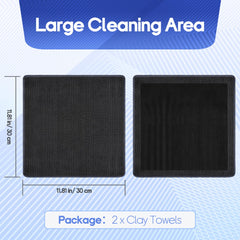 Anglekai clay towel demonstrates strong dust adsorption for quick detailing.