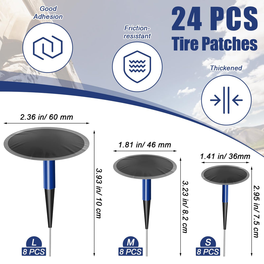 Anglekai 60mm patch shown for larger punctures.