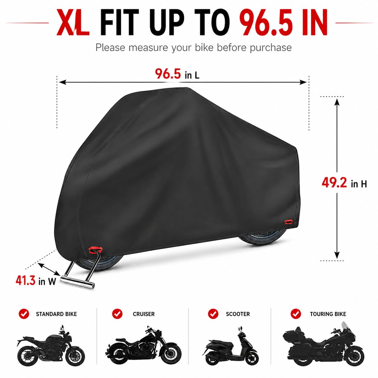 AngLink heavy-duty Oxford fabric shield against sun and dust in outdoor storage.