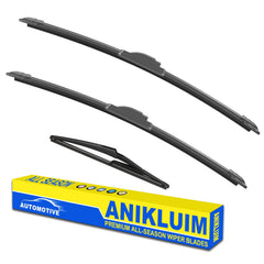 ANIKLUIM 26/17 inch front driver blade in action for clear rain visibility