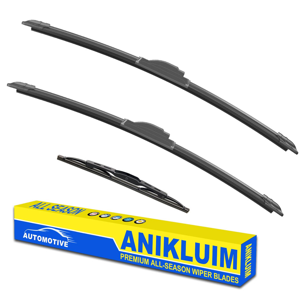 ANIKLUIM 28-inch front driver wiper blade improves visibility on wet roads.