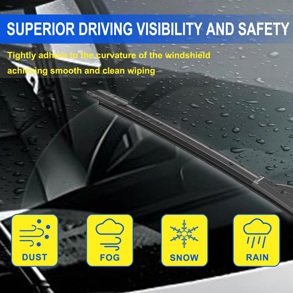 ANIKLUIM bracketless design reduces snow buildup on windshield