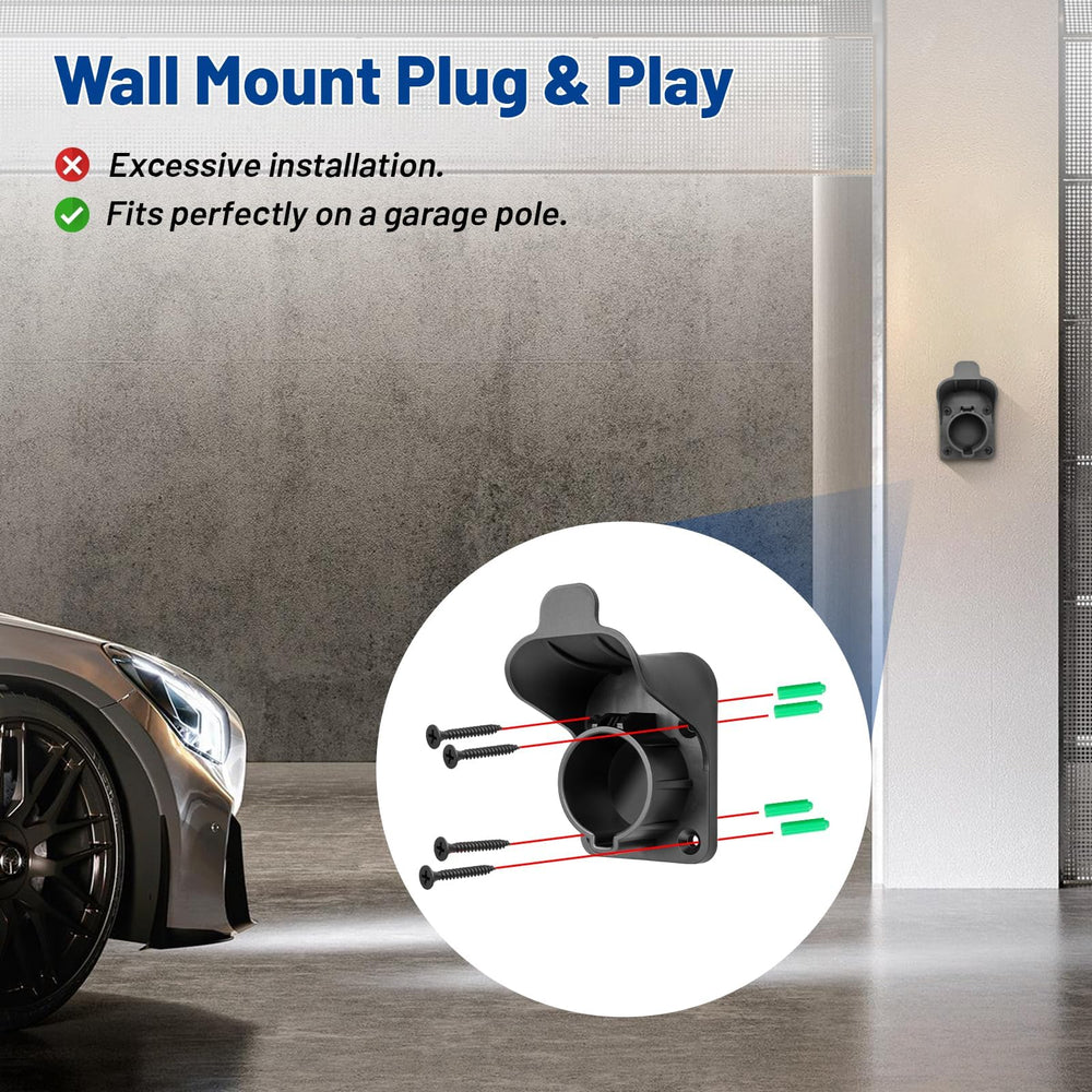 Anina EV Charger Holder dust protection cap guards against dust.