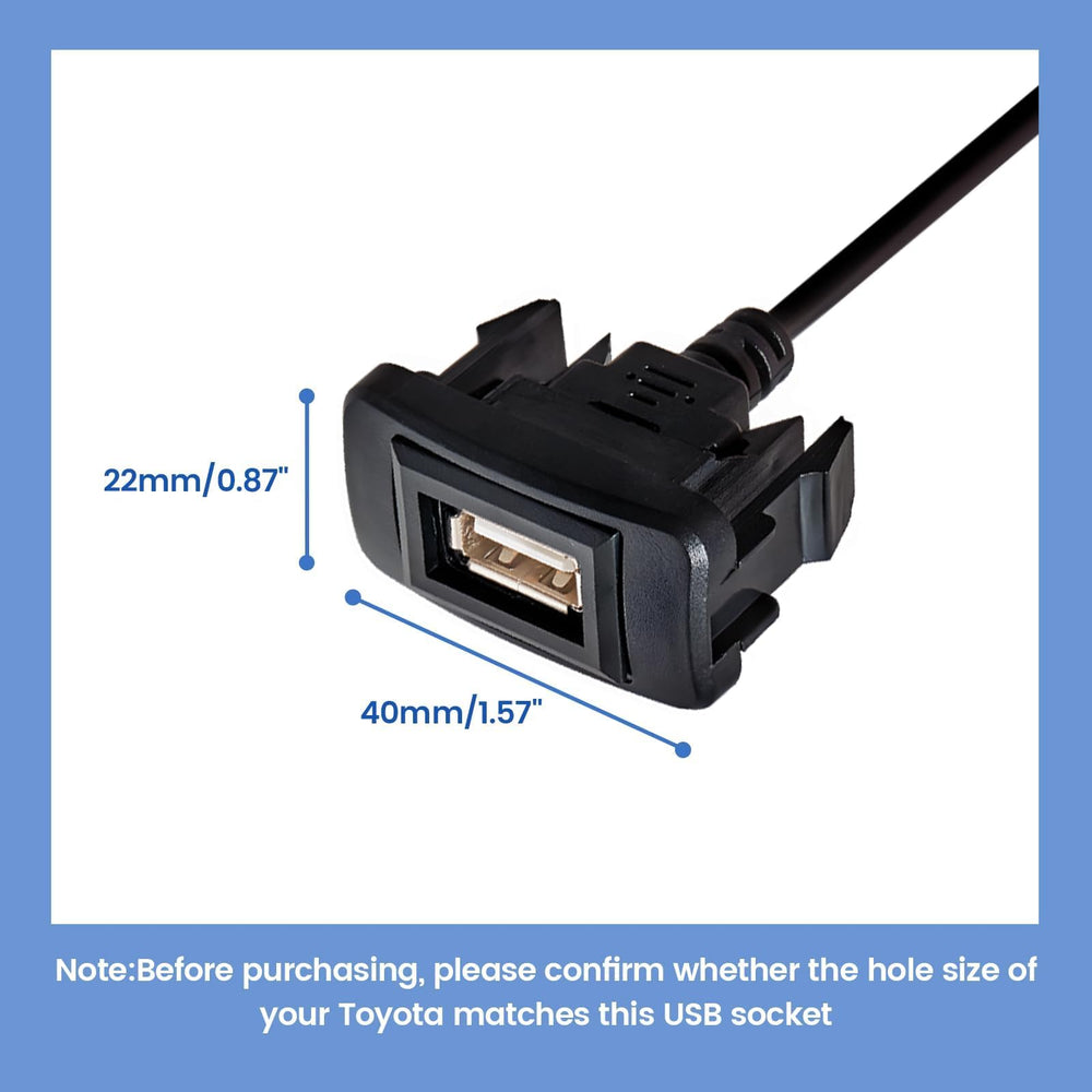 Anina USB extension 25 cm enables flexible placement for reachable charging on the road.